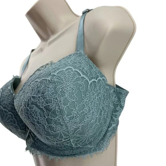 Victoria's Secret Dream Angels Lightly-Lined Lace Demi Bra Lace-Up Detail 38DD - Picture 2 of 8